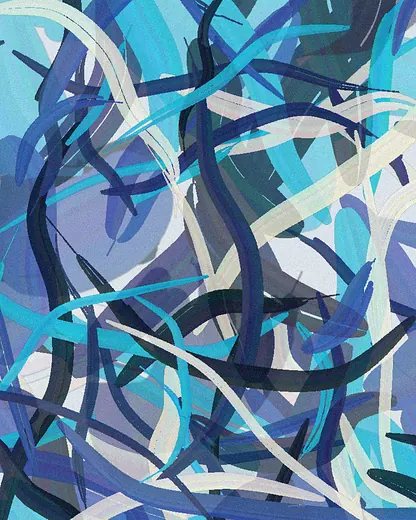 Abstract painting, illustrative example